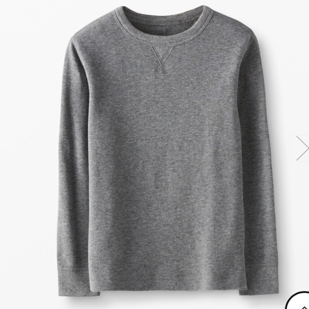 HANNA ANDERSSON Grey Thermal Crew Top- Size 8